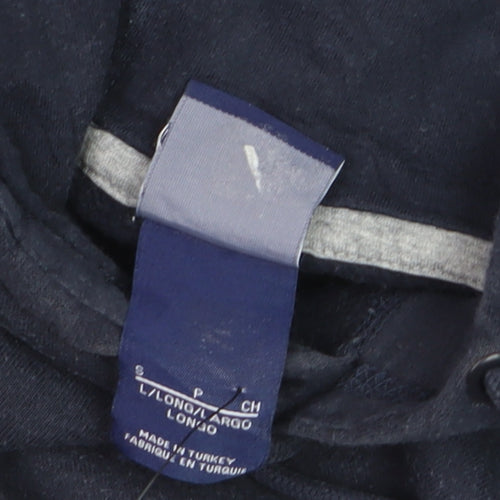 Nike Boys Navy Blue Pullover Hoodie Small Cotton Blend Long Sleeve