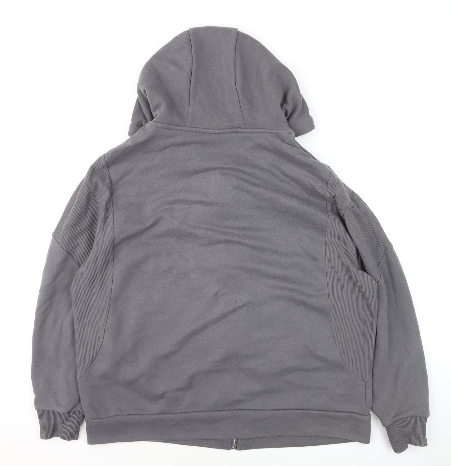 Gym King Women's Grey Full Zip Hoodie Size 8 Cotton Blend Casual