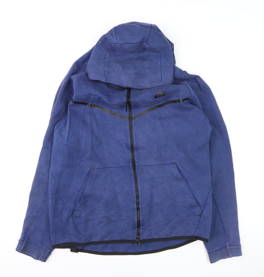 Nike Men's Blue XL Full Zip Hooded Sweatshirt Hoodie