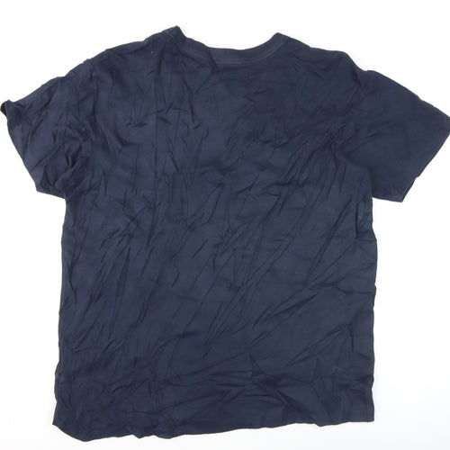 Jack & Jones Men’s Blue XL Premium Cotton Crew Neck T-Shirt
