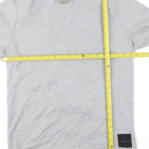 Hermano Men's Grey Short Sleeve Crew Neck T-Shirt Size L