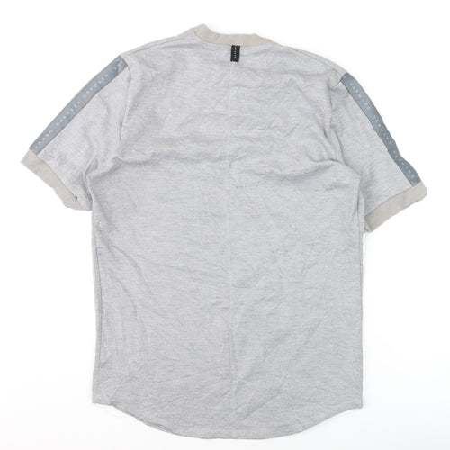Hermano Men's Grey Short Sleeve Crew Neck T-Shirt Size L