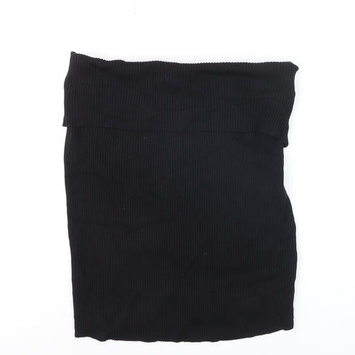Marks and Spencer Womens Black Stretch Jersey Pencil Skirt Size 24