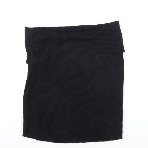 Marks and Spencer Womens Black Stretch Jersey Pencil Skirt Size 24