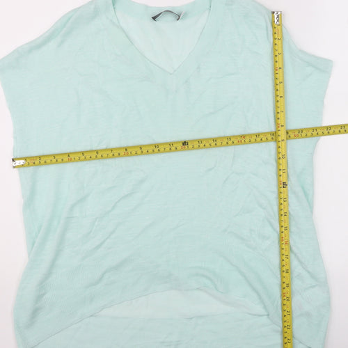 Mint Velvet Women’s Mint Green V-Neck Knit T-Shirt Size S