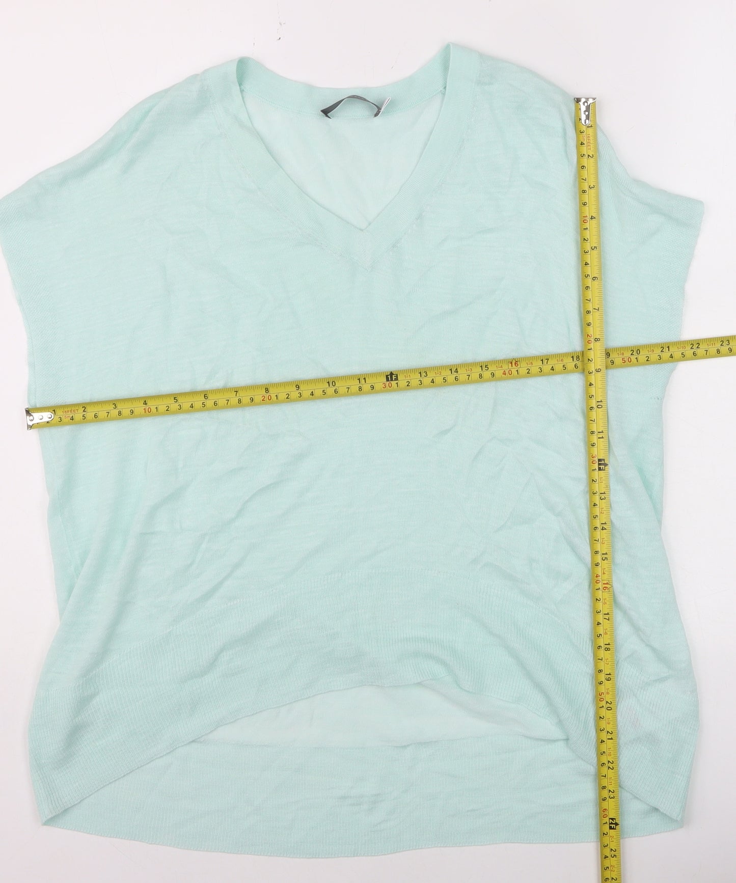 Mint Velvet Women’s Mint Green V-Neck Knit T-Shirt Size S