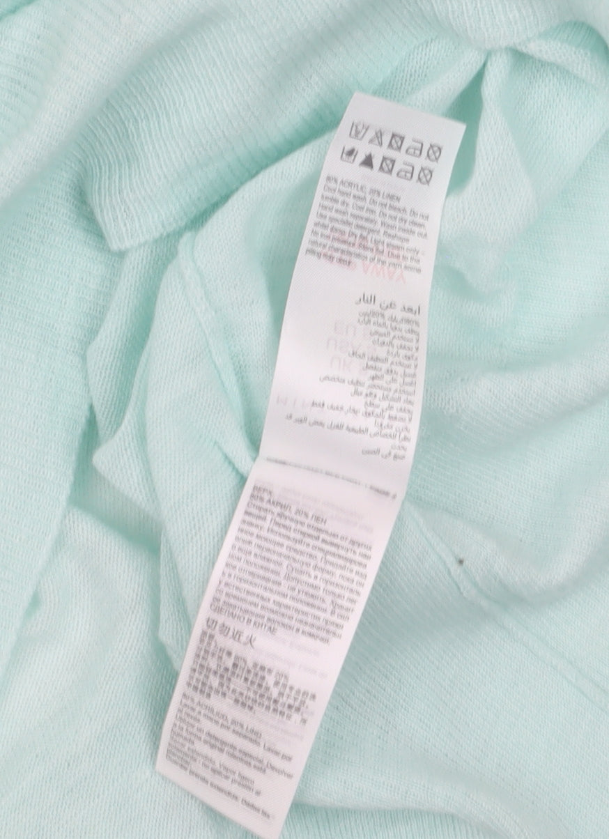 Mint Velvet Women’s Mint Green V-Neck Knit T-Shirt Size S
