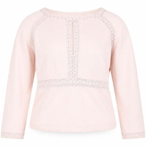 Dorothy Perkins Women’s Pink Crochet Long Sleeve Pullover Jumper Size 12