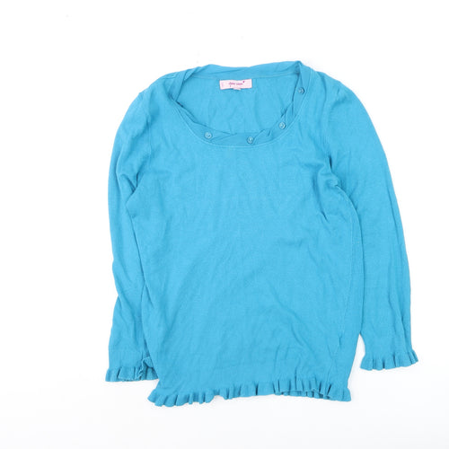 Marks and Spencer Per Una Blue Long Sleeve Scoop Neck Jumper Women’s Size 10
