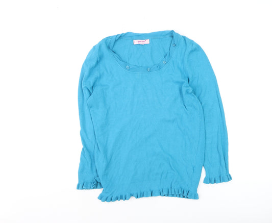 Marks and Spencer Per Una Blue Long Sleeve Scoop Neck Jumper Women’s Size 10