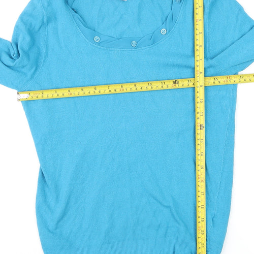 Marks and Spencer Per Una Blue Long Sleeve Scoop Neck Jumper Women’s Size 10