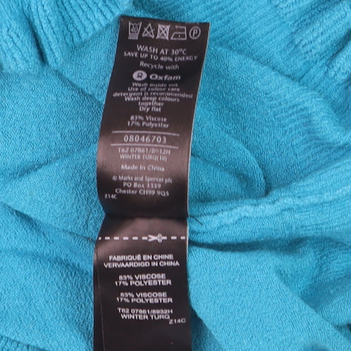 Marks and Spencer Per Una Blue Long Sleeve Scoop Neck Jumper Women’s Size 10