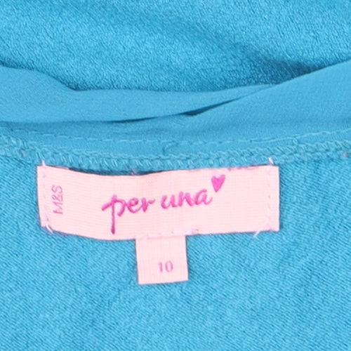 Marks and Spencer Per Una Blue Long Sleeve Scoop Neck Jumper Women’s Size 10