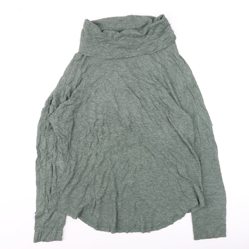 Rachel Zoe Women's Green Roll Neck Long Sleeve Jersey Top M