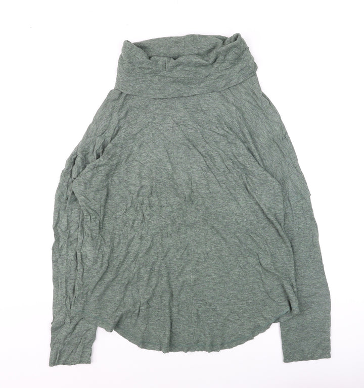 Rachel Zoe Women's Green Roll Neck Long Sleeve Jersey Top M
