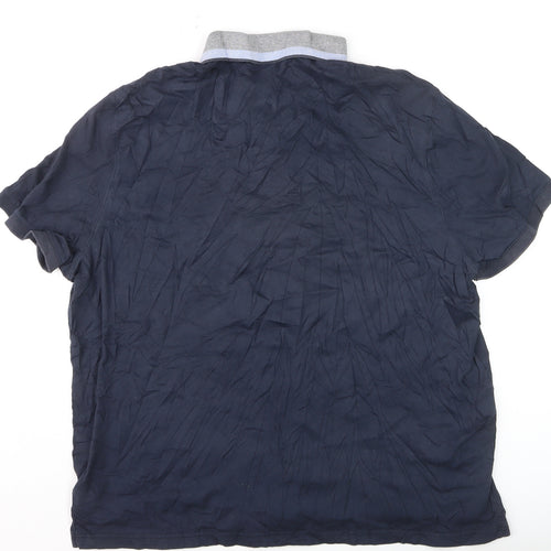 Michael Kors Men's Navy Blue Short Sleeve Polo Shirt XL Classic Fit