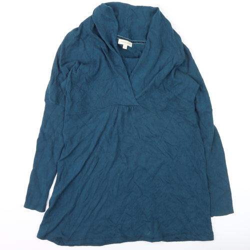 Monsoon Women’s Blue Cowl Neck Knit Tunic Jumper Size M