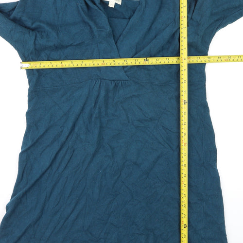 Monsoon Women’s Blue Cowl Neck Knit Tunic Jumper Size M