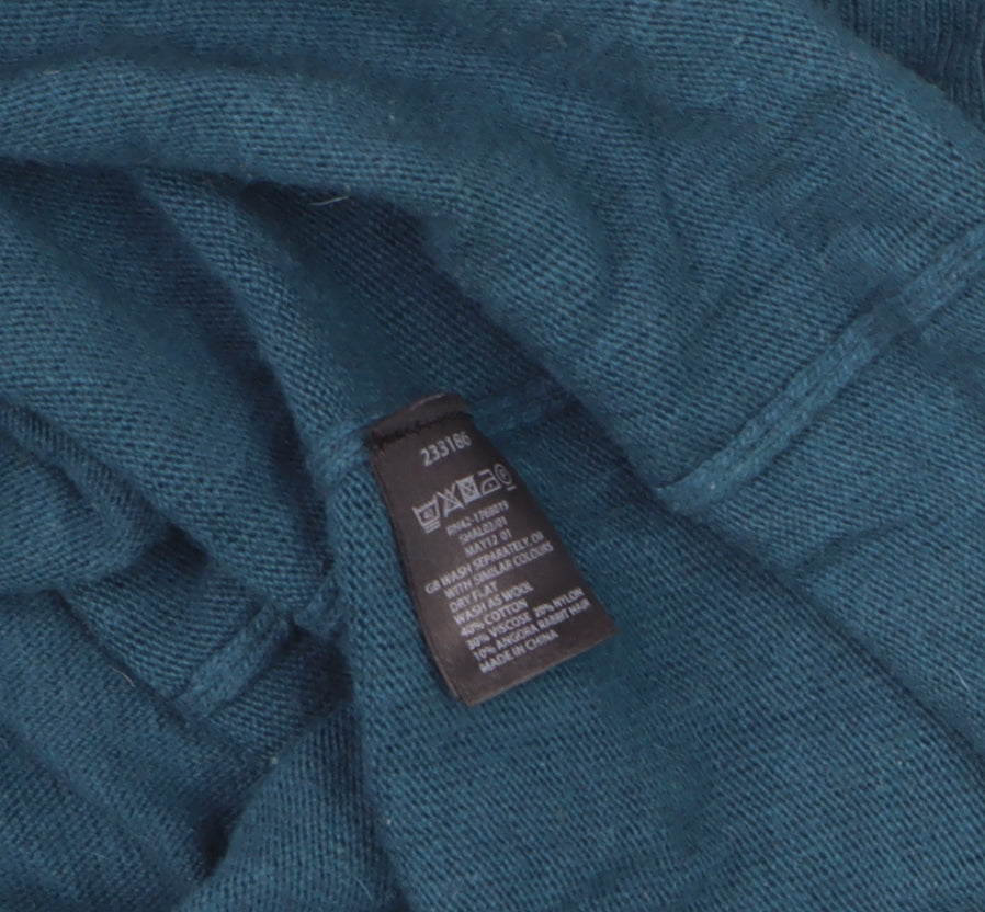 Monsoon Women’s Blue Cowl Neck Knit Tunic Jumper Size M