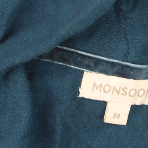 Monsoon Women’s Blue Cowl Neck Knit Tunic Jumper Size M