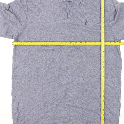 Next Men's Blue Regular Fit Tall Polo Shirt Size L
