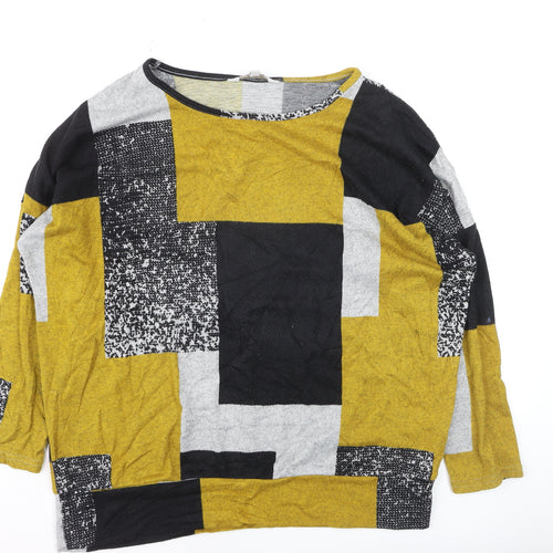 Apricot Women’s Multicoloured Geometric Pullover Jumper Size 14