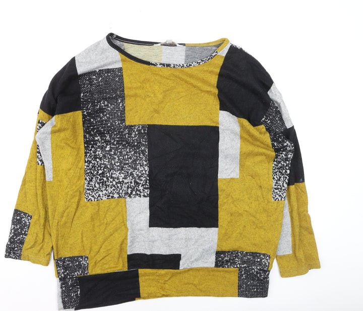 Apricot Women’s Multicoloured Geometric Pullover Jumper Size 14