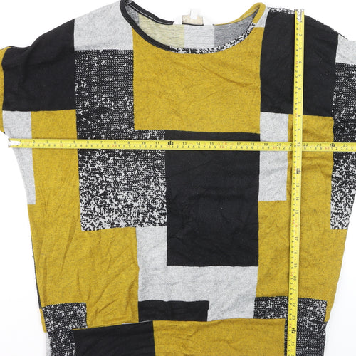 Apricot Women’s Multicoloured Geometric Pullover Jumper Size 14