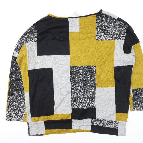 Apricot Women’s Multicoloured Geometric Pullover Jumper Size 14