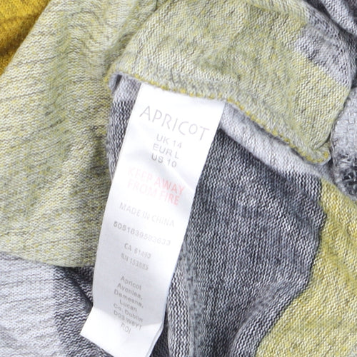 Apricot Women’s Multicoloured Geometric Pullover Jumper Size 14