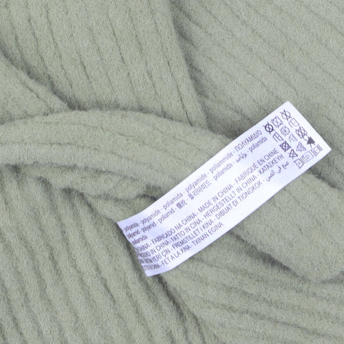 Bershka Women’s Green V-Neck Ribbed Cardigan Size 12