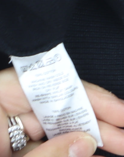 French Connection Men's Black Cotton V-Neck Jumper M