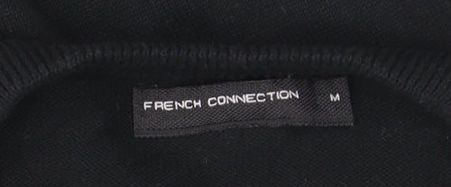 French Connection Men's Black Cotton V-Neck Jumper M