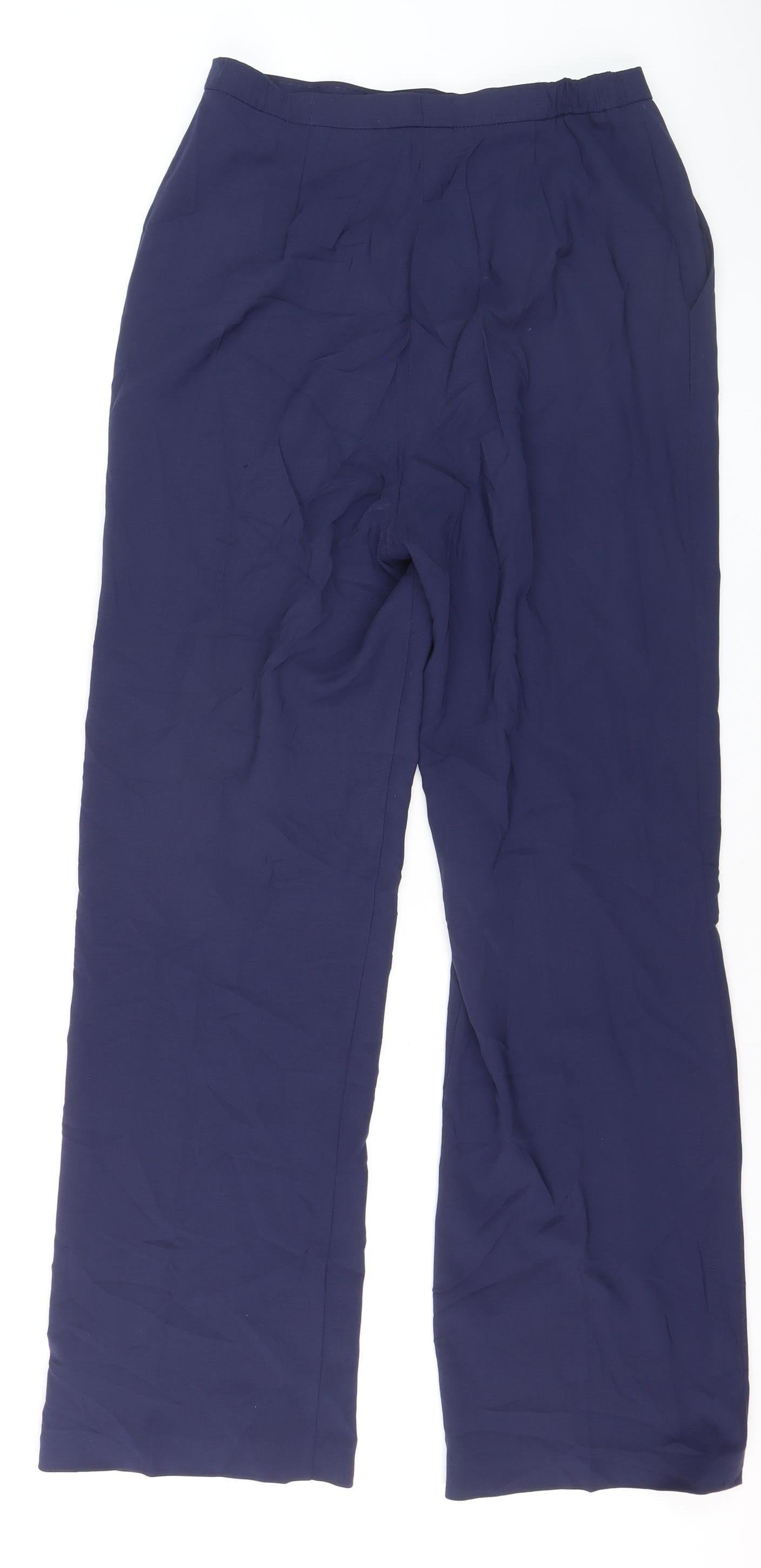 Jaeger Women’s Blue Wool Pleated Dress Trousers Size 12 Classic Fit