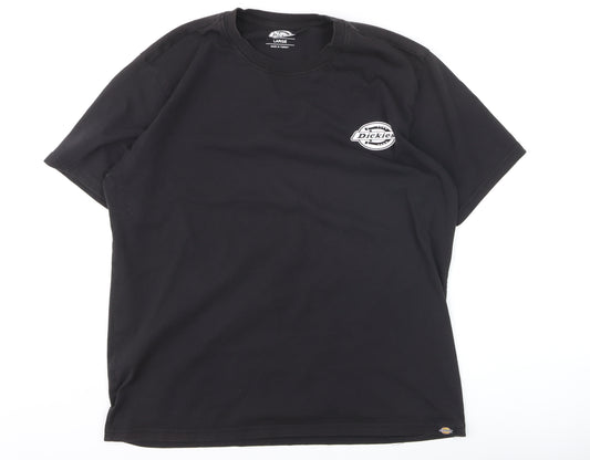 Dickies Men's Black Large Logo Workwear Short Sleeve T-Shirt
