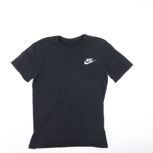 Nike Boys Black Cotton Crew Neck Short Sleeve Sports T-Shirt Size S