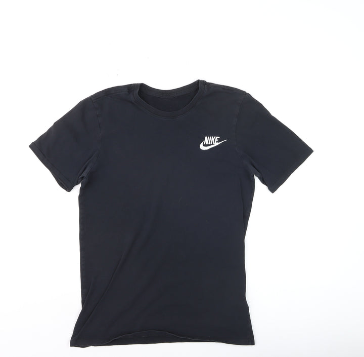 Nike Boys Black Cotton Crew Neck Short Sleeve Sports T-Shirt Size S