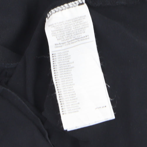 Nike Boys Black Cotton Crew Neck Short Sleeve Sports T-Shirt Size S