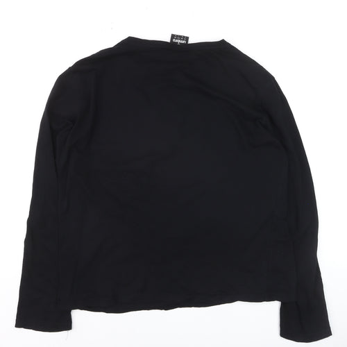 Umbro Mens Black Long Sleeve Cotton Graphic Sports Top Size M