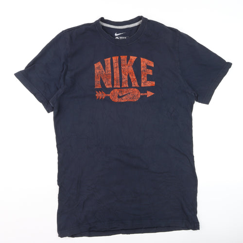 Nike Men's Blue Regular Fit Graphic Logo T-Shirt Size L
