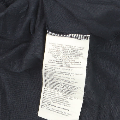 Nike Men's Blue Regular Fit Graphic Logo T-Shirt Size L