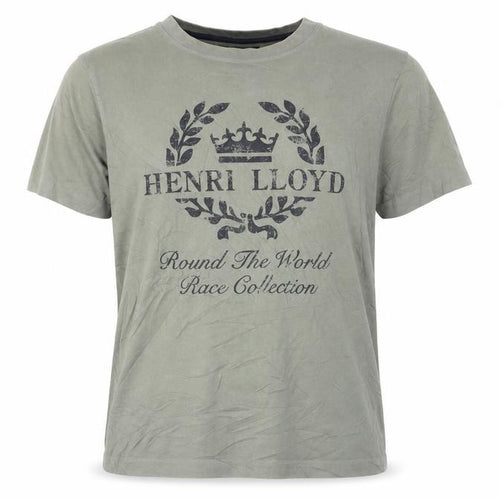 Henri Lloyd Men's Grey Graphic Crew Neck Regular Fit T-Shirt M