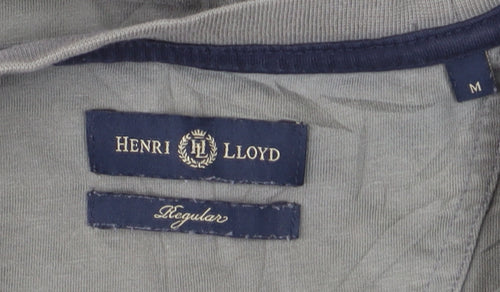 Henri Lloyd Men's Grey Graphic Crew Neck Regular Fit T-Shirt M