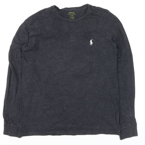 Polo Ralph Lauren Men's Black Long Sleeve Cotton Top Size S