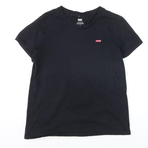Levi's Men's Black Cotton Crew Neck Short Sleeve T-Shirt Size S