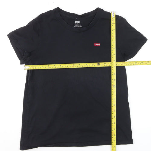Levi's Men's Black Cotton Crew Neck Short Sleeve T-Shirt Size S