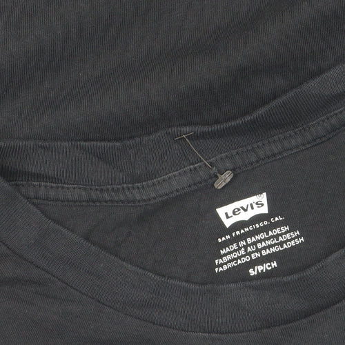 Levi's Men's Black Cotton Crew Neck Short Sleeve T-Shirt Size S