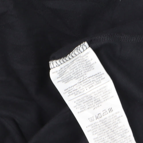 Nike Men's Black Regular Fit Crew Neck Cotton Sports T-Shirt Size M