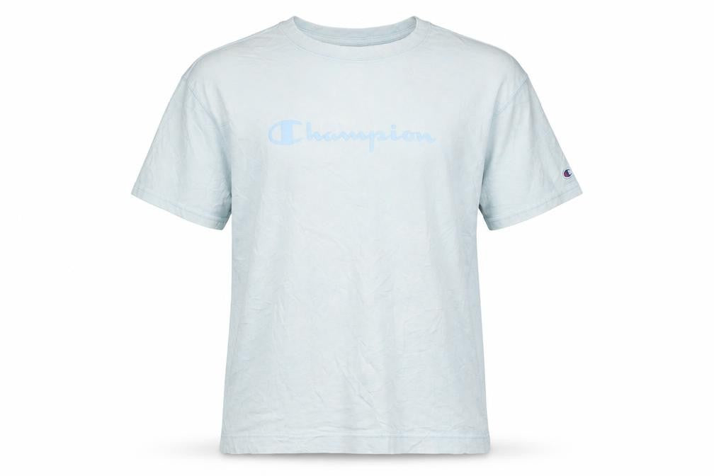Champion Men's Blue Regular Fit Crew Neck Cotton T-Shirt M