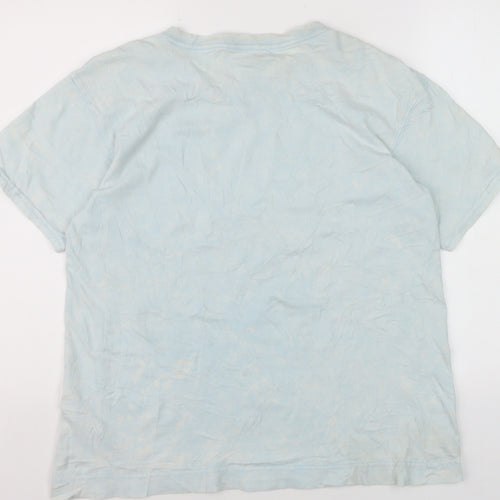 Champion Men's Blue Regular Fit Crew Neck Cotton T-Shirt M